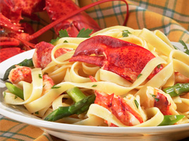 Lobster Linguine with Basil and Garlic